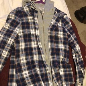 Large Chocolate Hooded Flannel